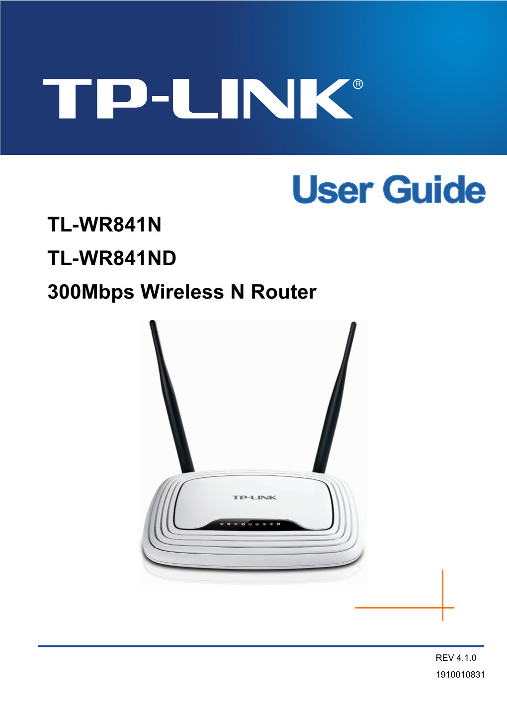 TL-WR841N TL-WR841ND 300Mbps Wireless N Router