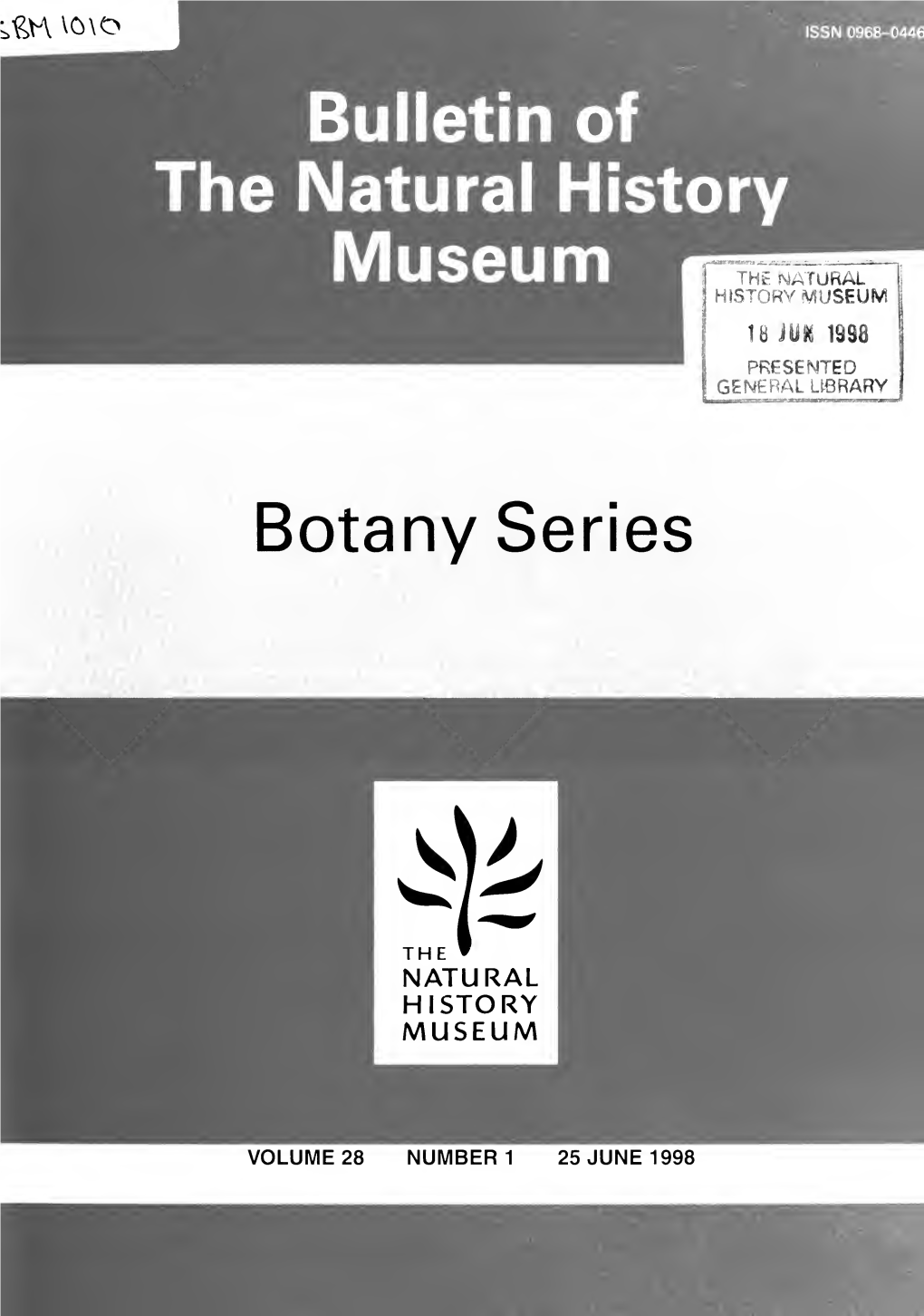 Bulletin of the Natural History Museum (Formerly: Bulletin of the British Museum