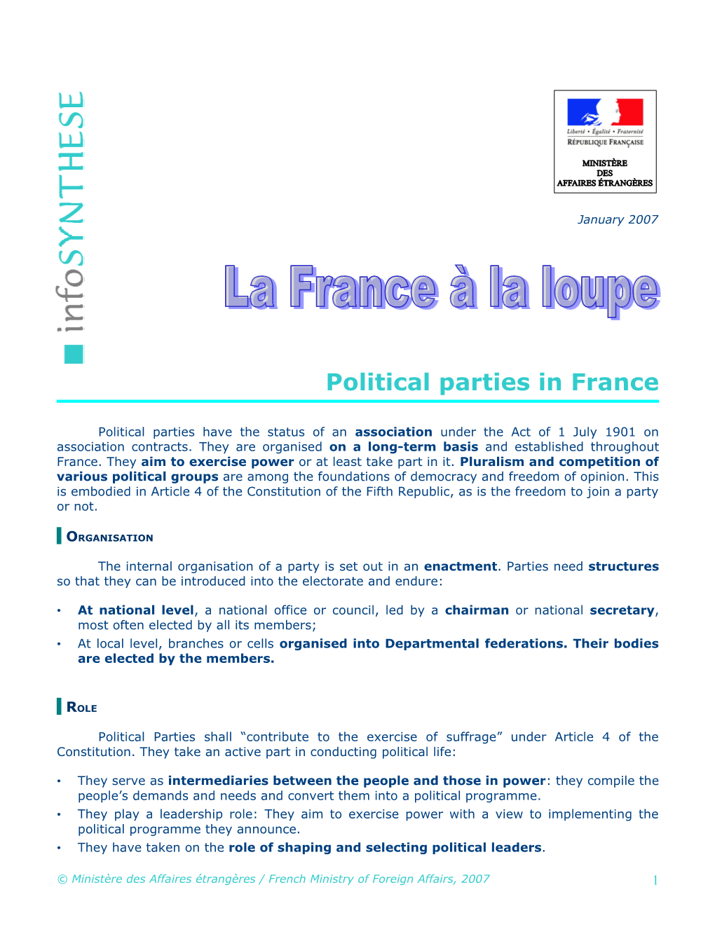 Political Parties in France
