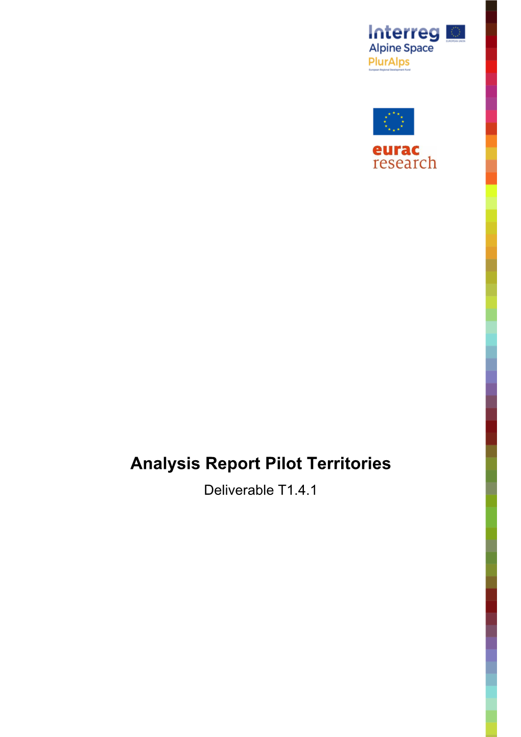 Analysis Report Pilot Territories Deliverable T1.4.1