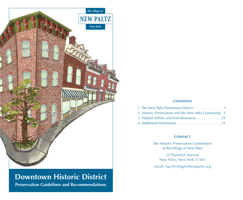 Downtown Historic District Preservation: Guidelines and Recommendations