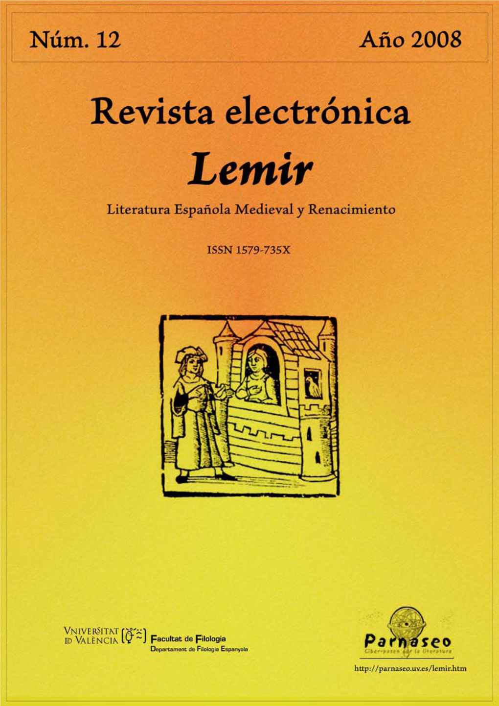 Revista Electrónica Lemir Literatura Española Medieval Y Renacimiento