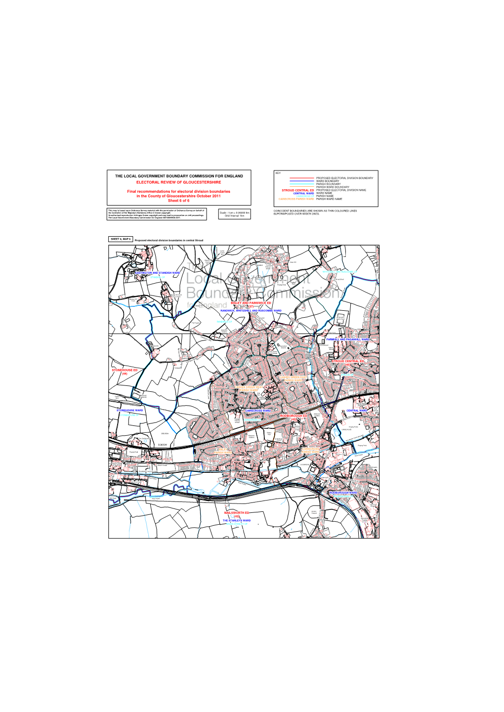 THE LOCAL GOVERNMENT BOUNDARY COMMISSION for ENGLAND ELECTORAL REVIEW of GLOUCESTERSHIRE Final Recommendations for Electoral