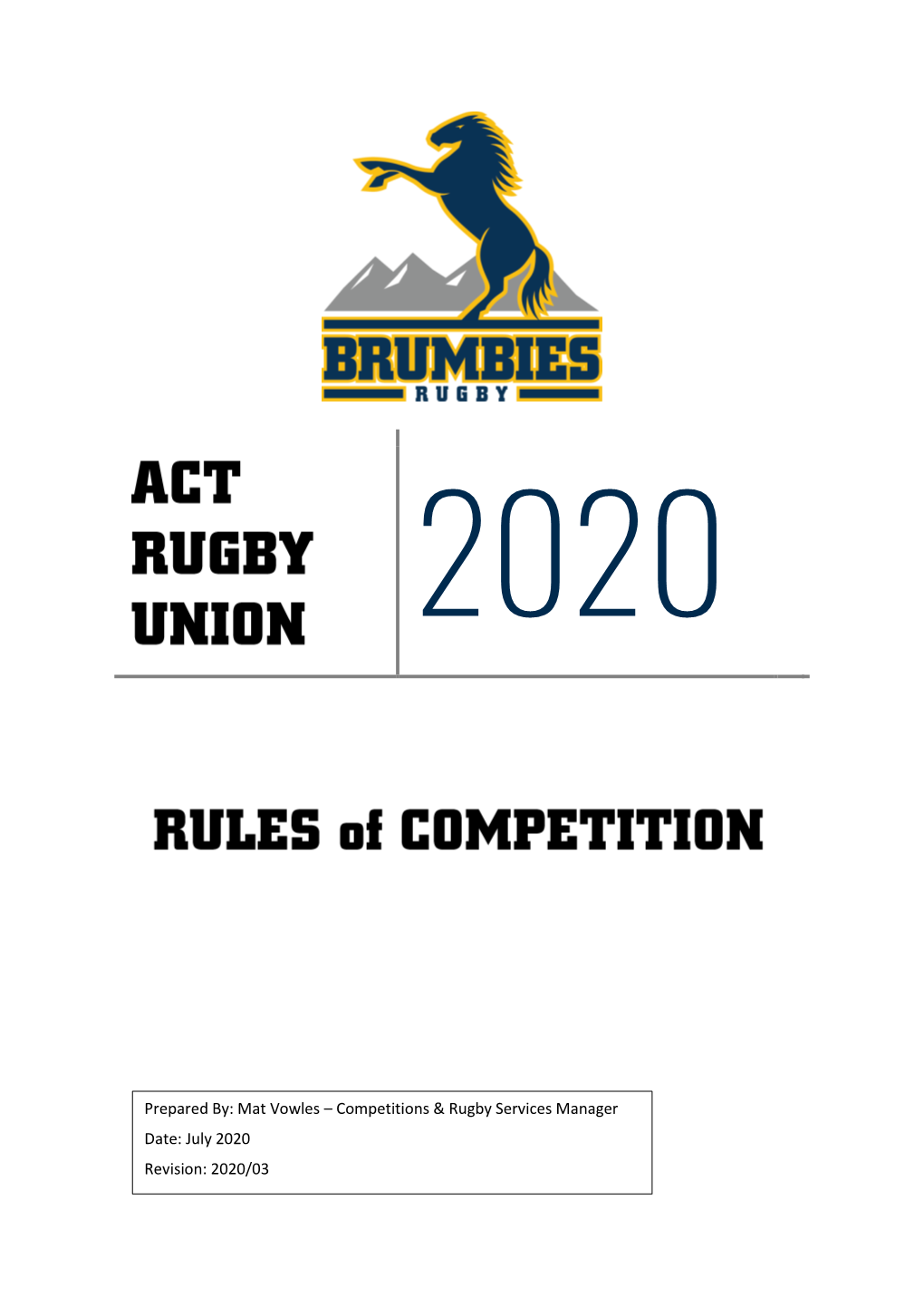 To View the Full 2020 Rules of Competition