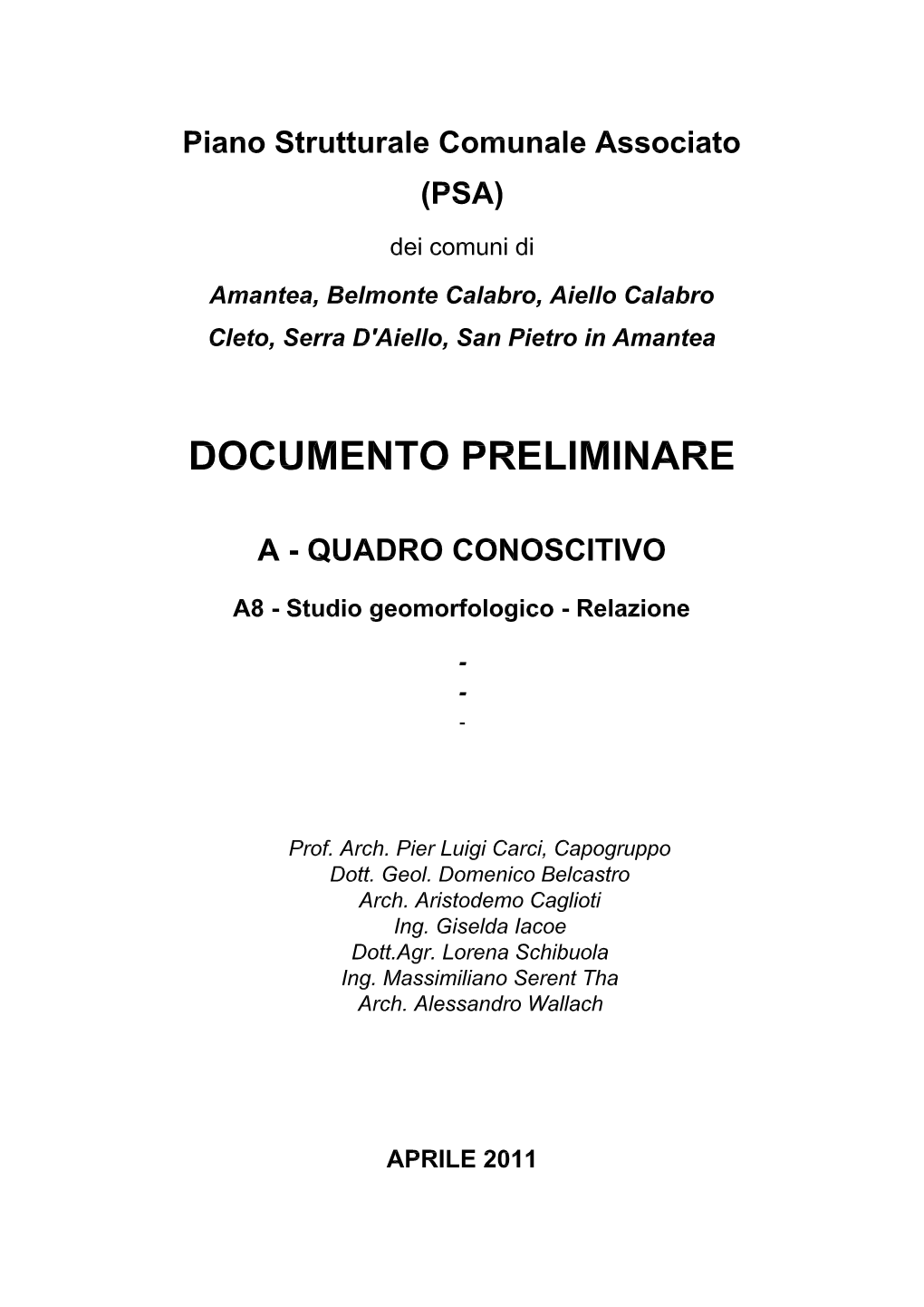 Studiogeo Relazione