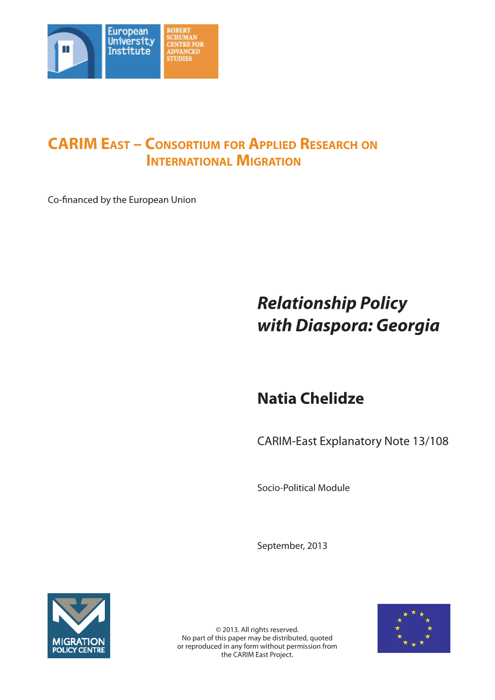 Relationship Policy with Diaspora: Georgia