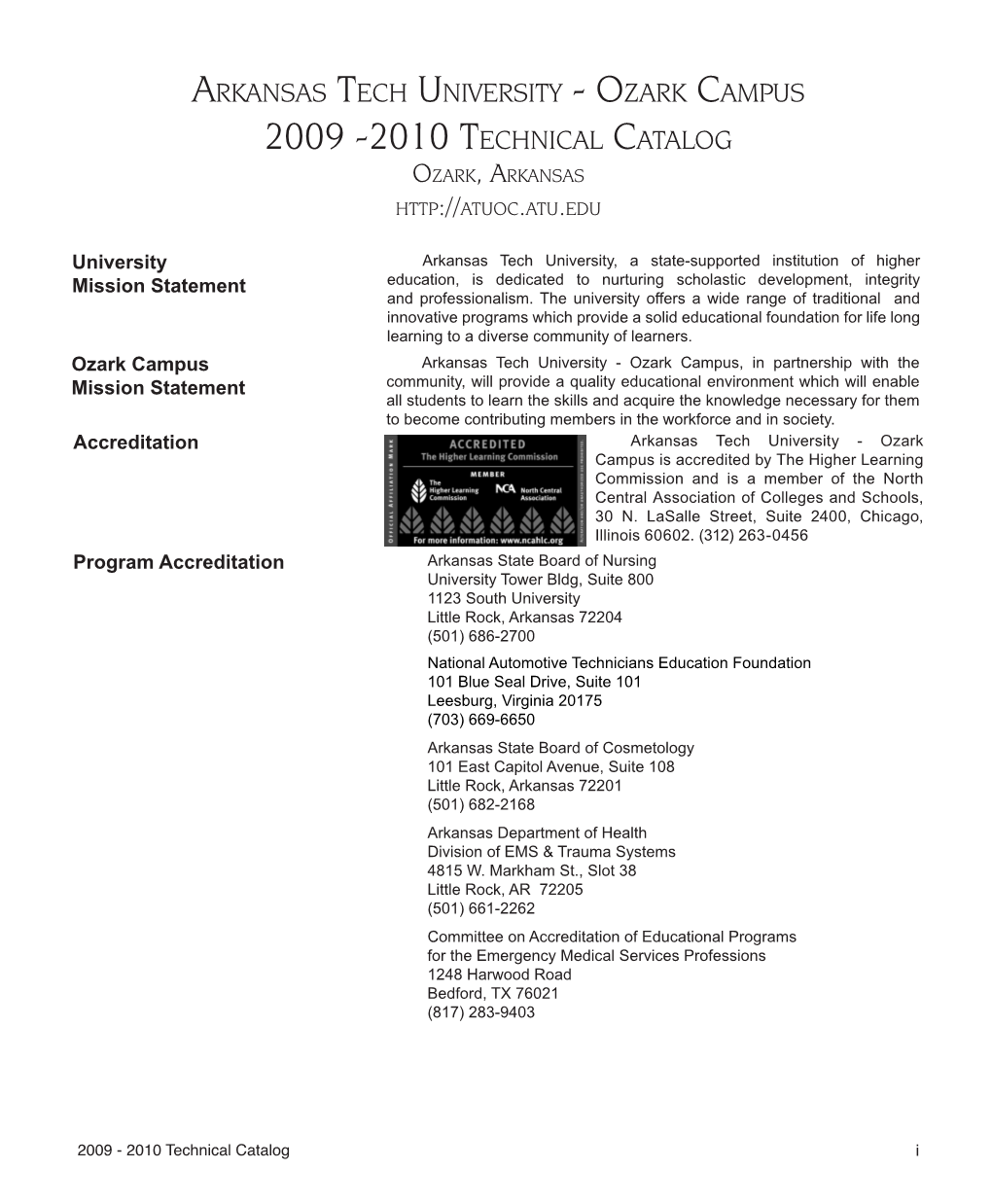 2009 -2010 Technical Catalog