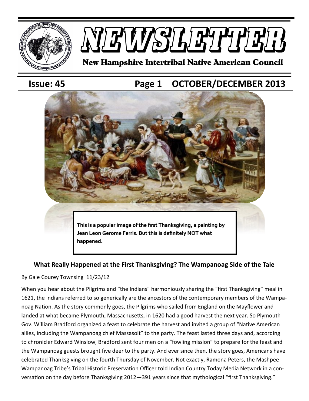 NEWSLETTER New Hampshire Intertribal Native American Council
