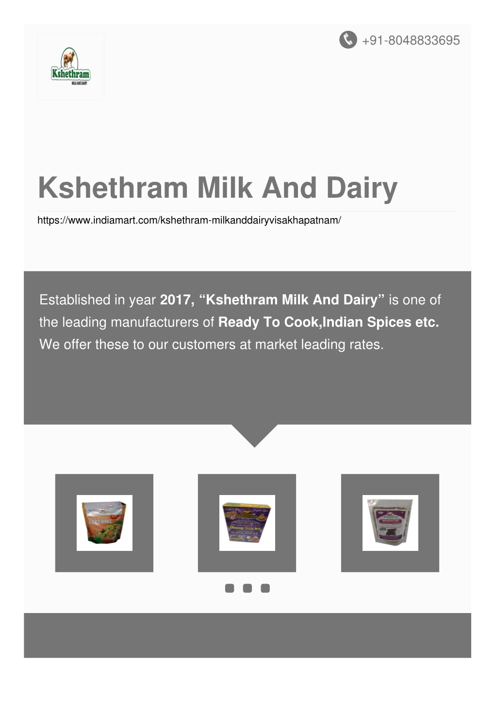 Kshethram Milk and Dairy