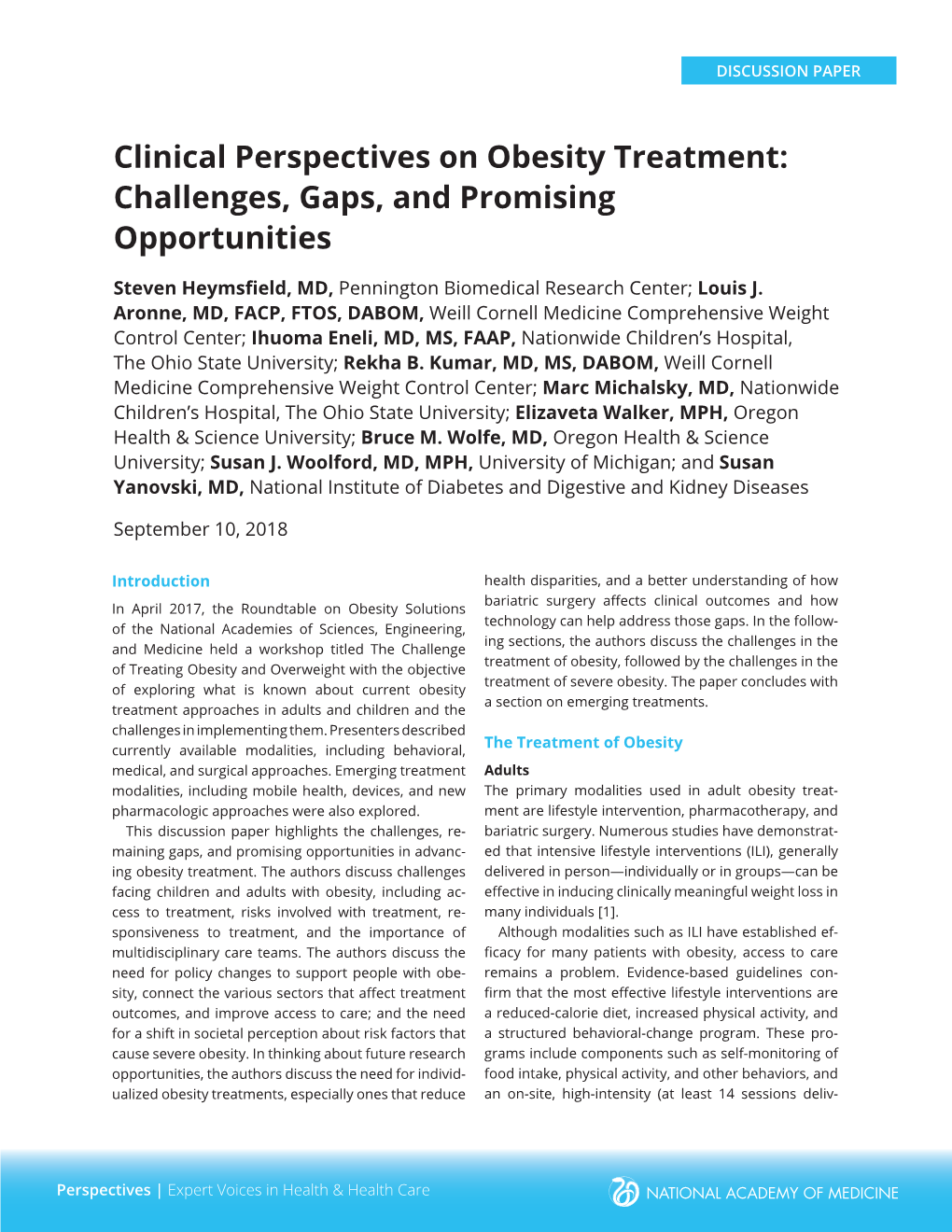 Clinical Perspectives on Obesity Treatment: Challenges, Gaps, and Promising Opportunities