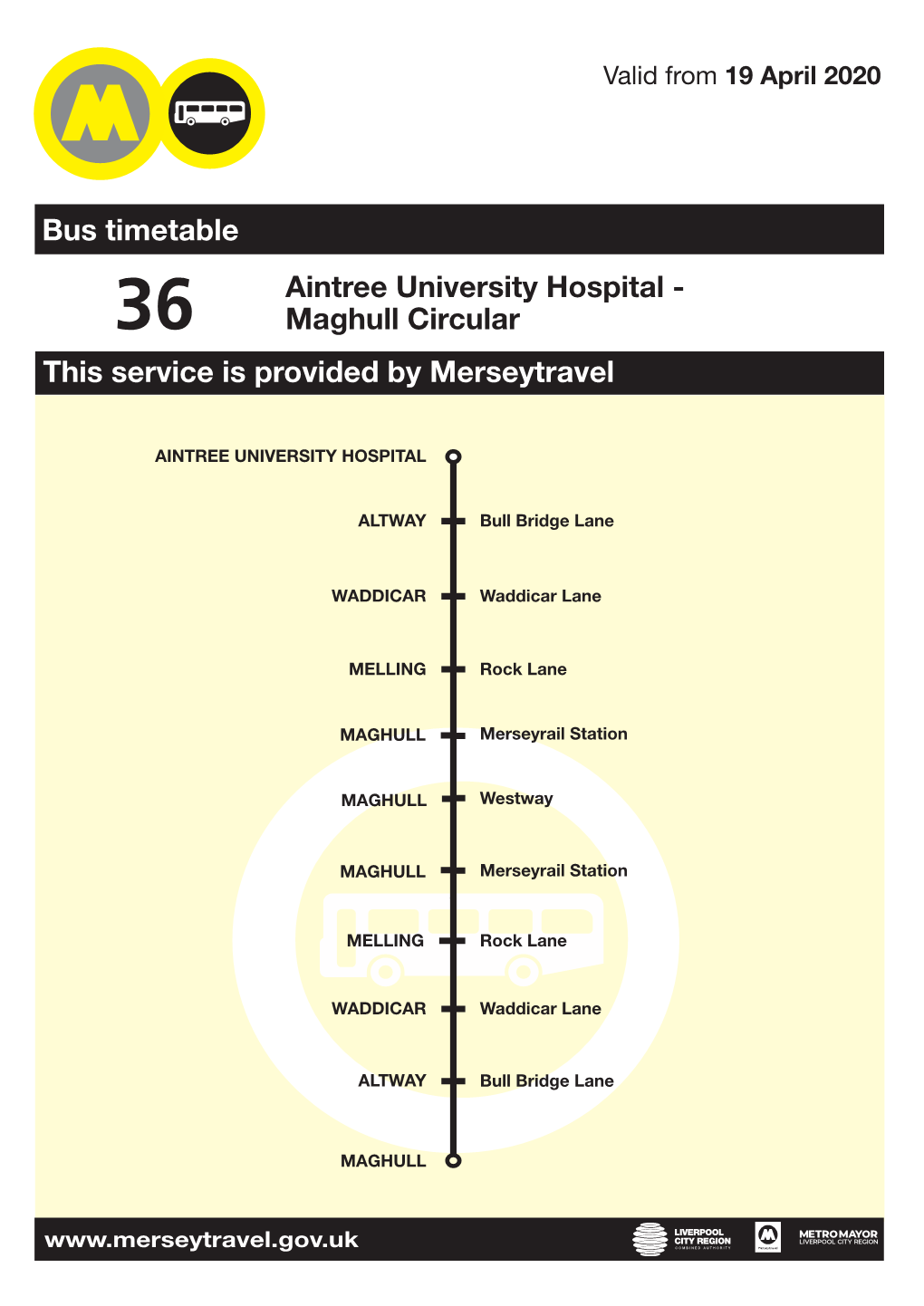 Maghull Circular This Service Is Provided by Merseytravel