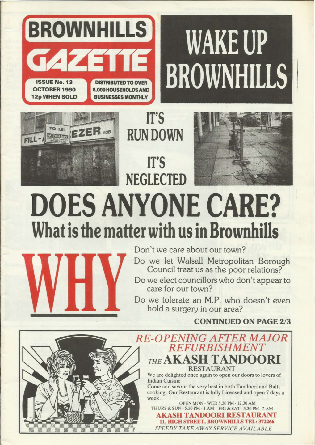Brownhills Gazette Issue 13 October 1990
