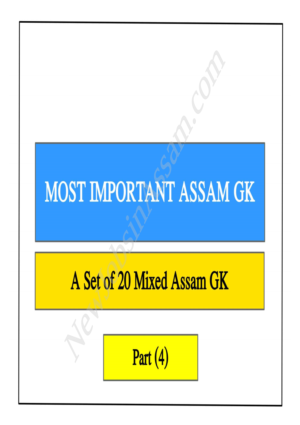 Download Assam GK PDF Part