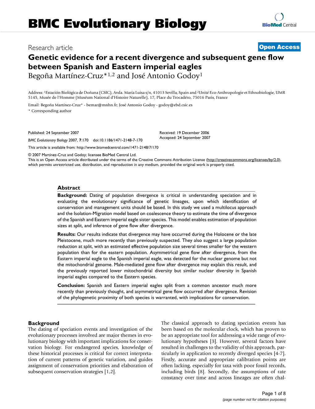 BMC Evolutionary Biology Biomed Central