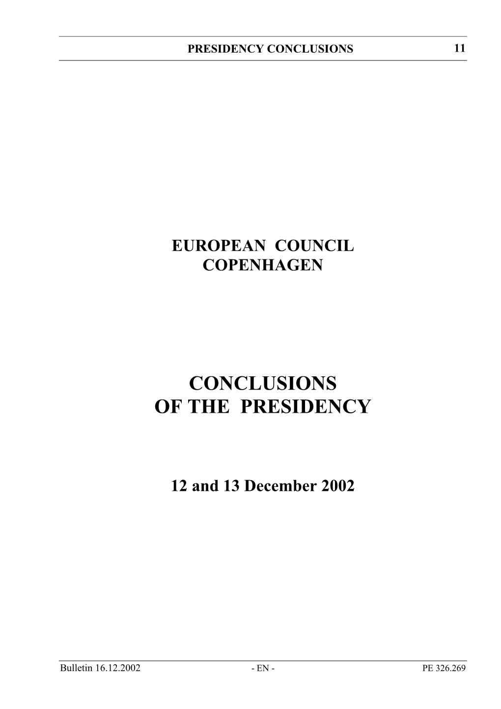European Council Copenhagen