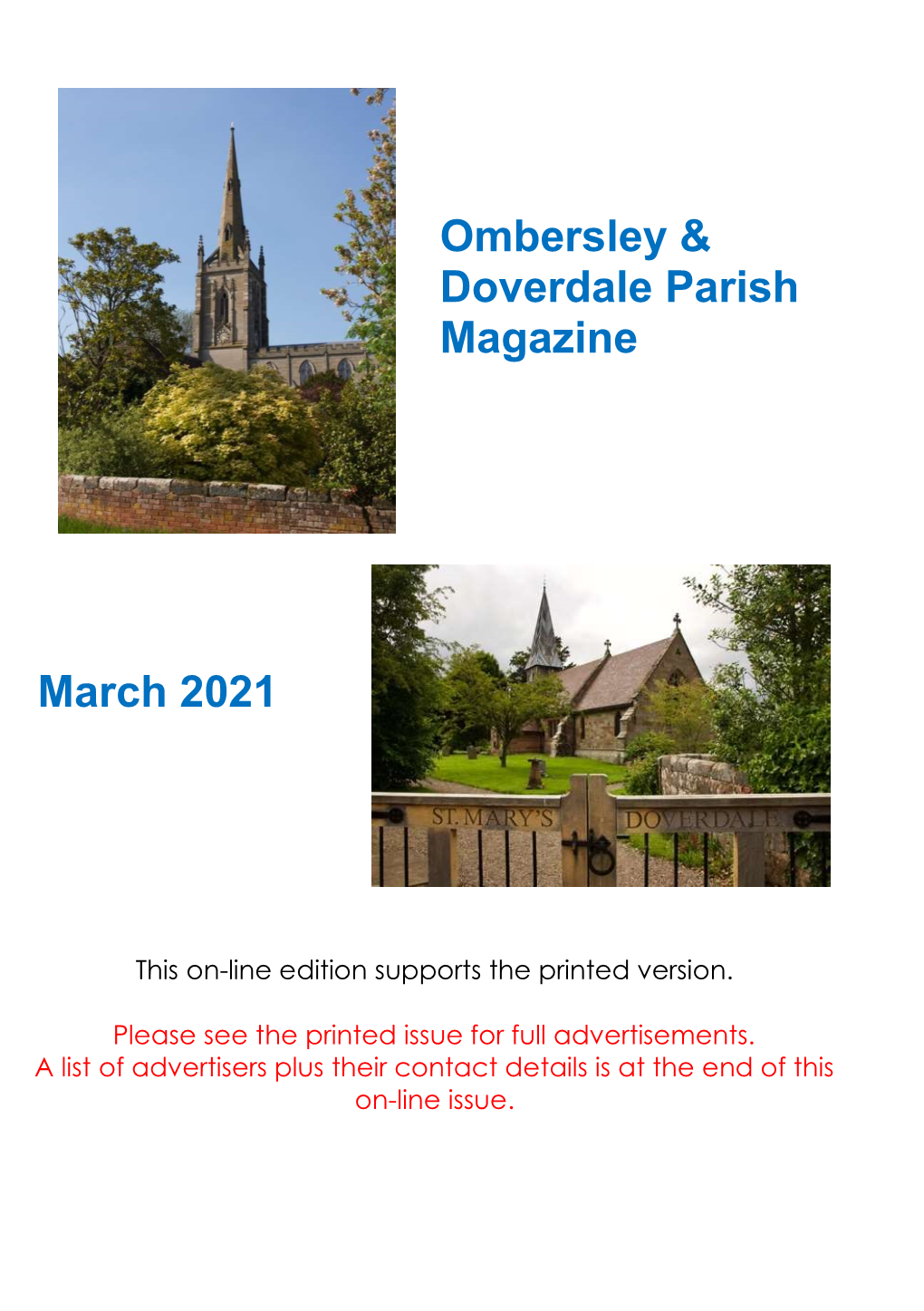 Ombersley & Doverdale Parish Magazine March 2021