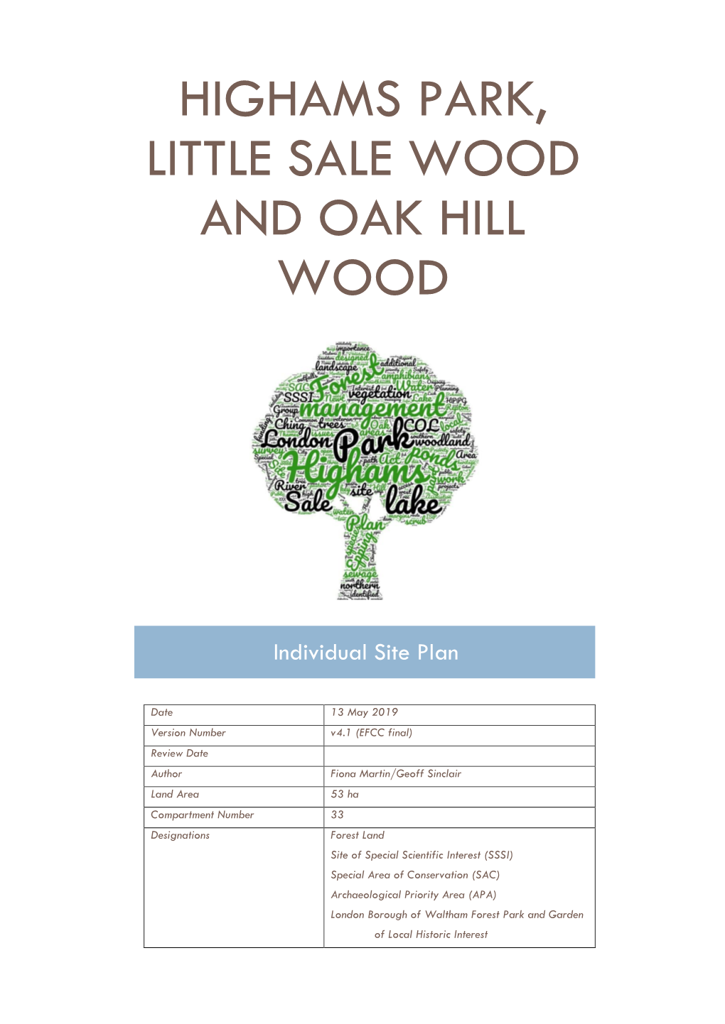 Highams Park, Little Sale Wood and Oak Hill Wood