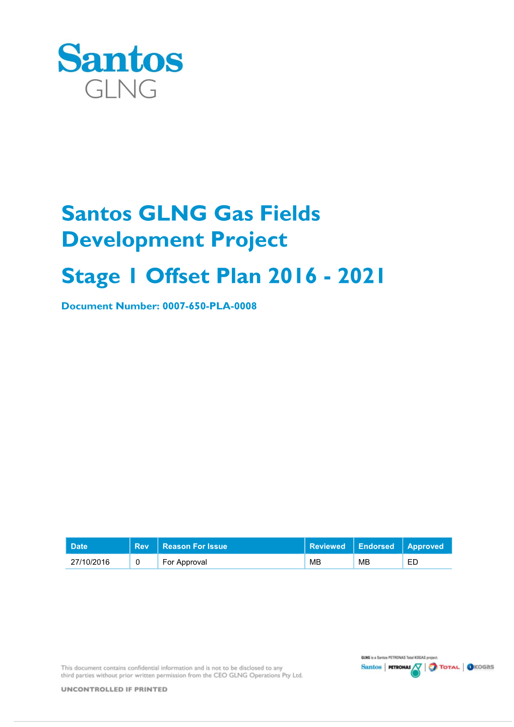 GFD Project – Stage 1 Offset Management Plan