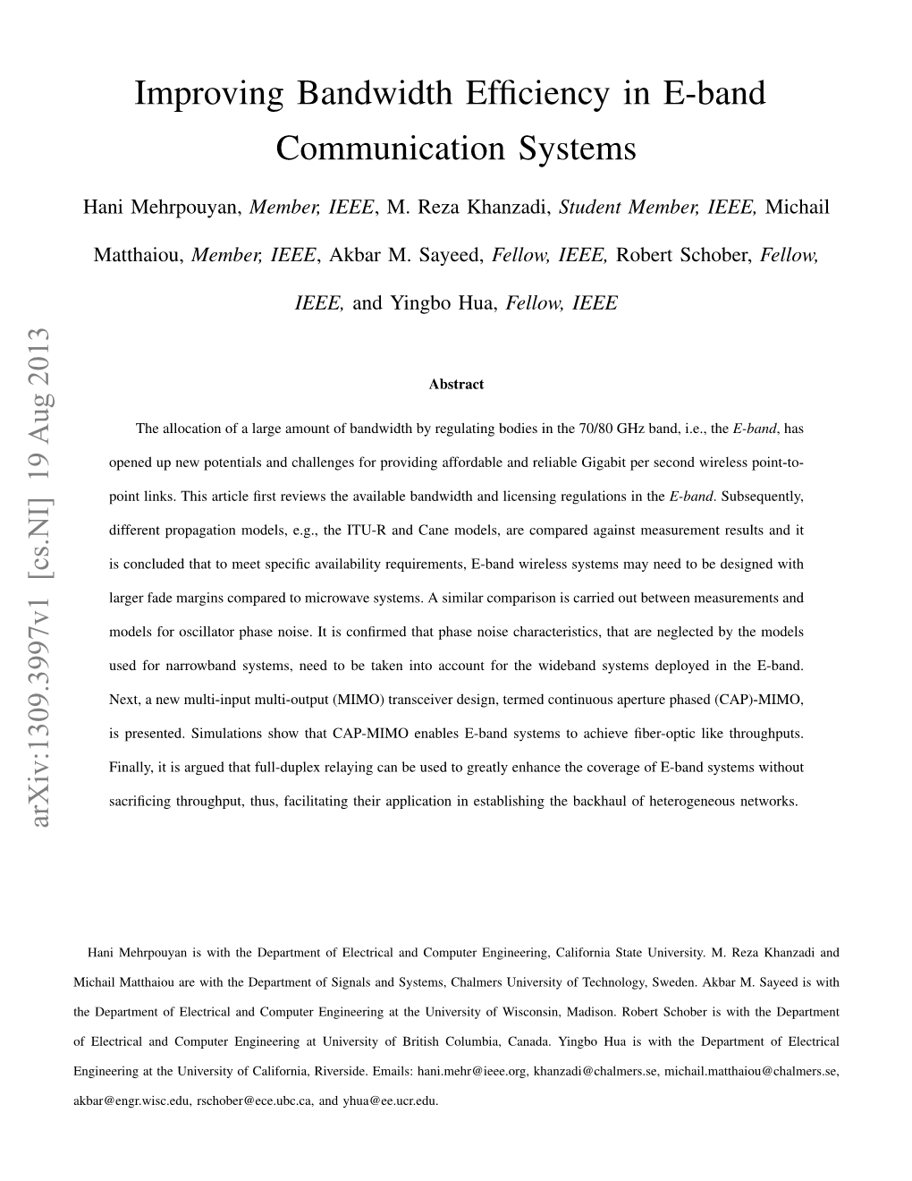 Improving Bandwidth Efficiency in E-Band Communication Systems