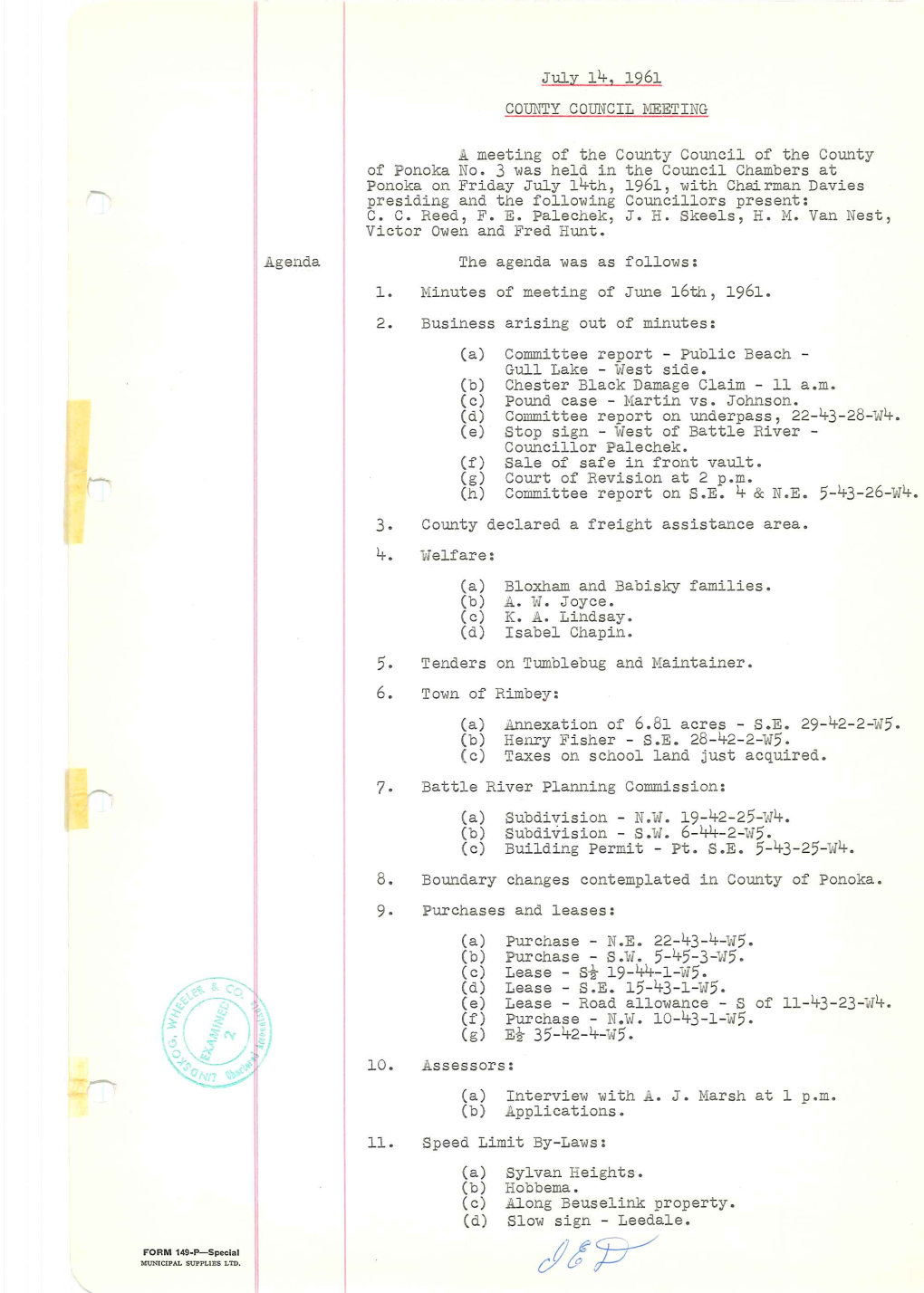 S.W. 5—45—3—W5. N.W. 10-43-L4w5