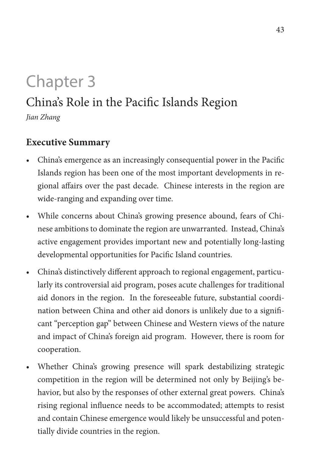 China's Role in the Pacific Islands Region