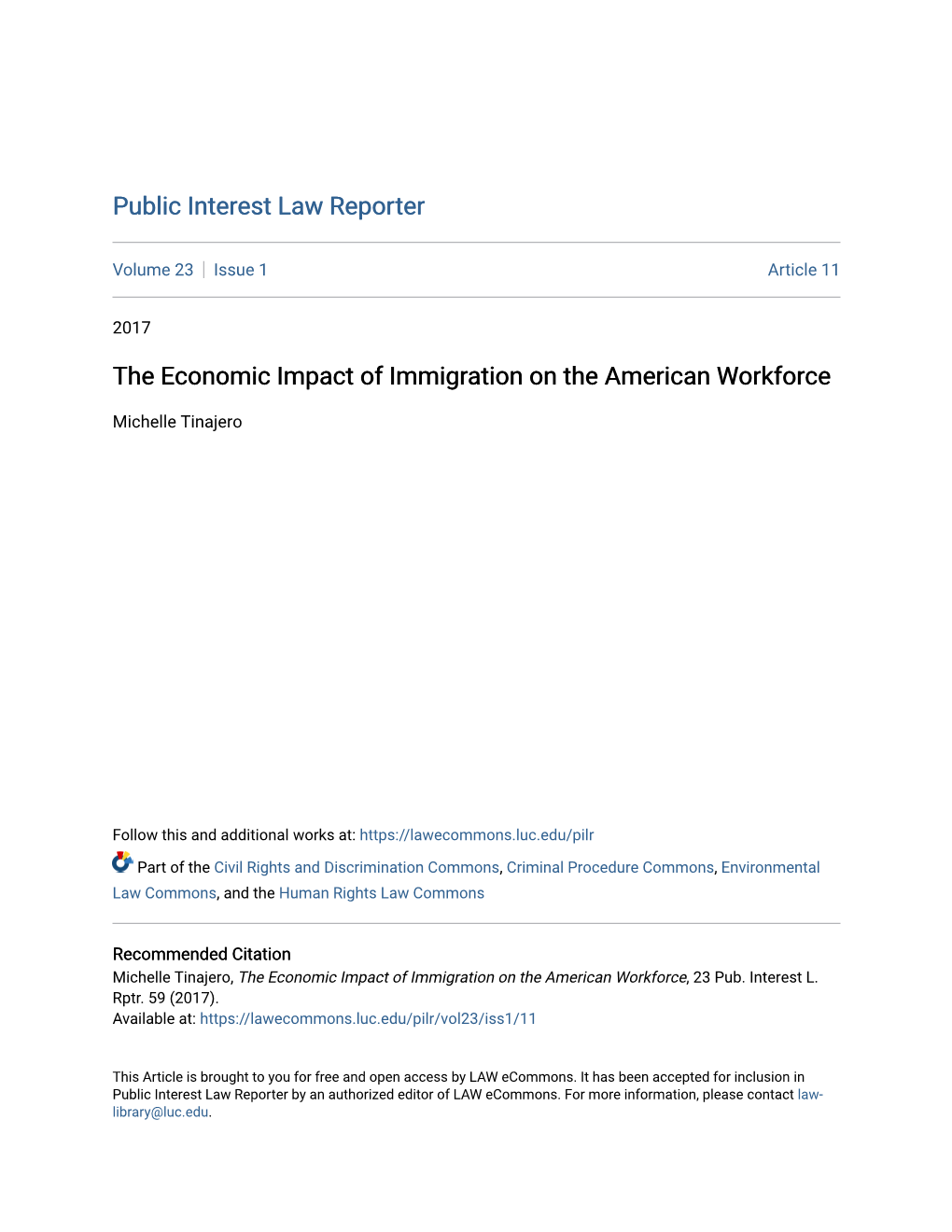 The Economic Impact of Immigration on the American Workforce