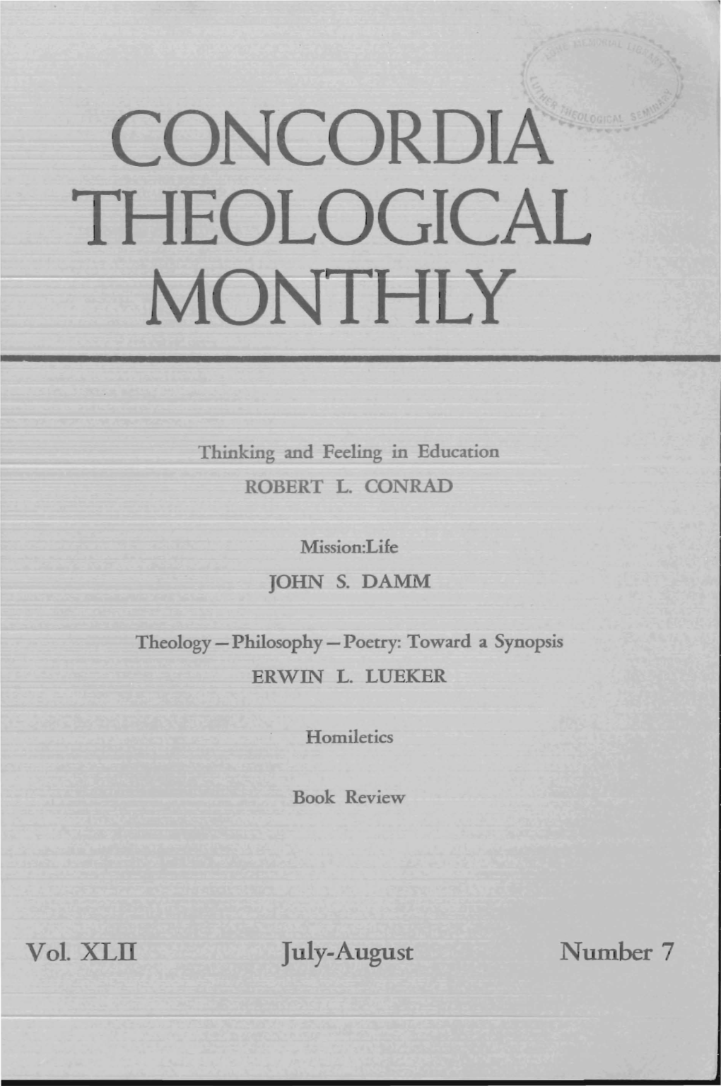 Concordia Theological Monthly