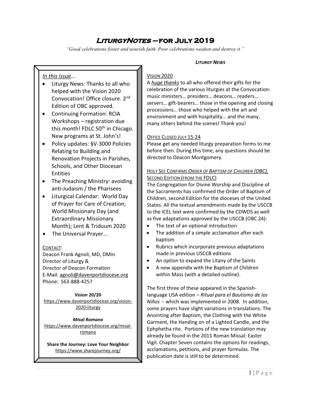 February 2010 Liturgical Law and Documents May Be