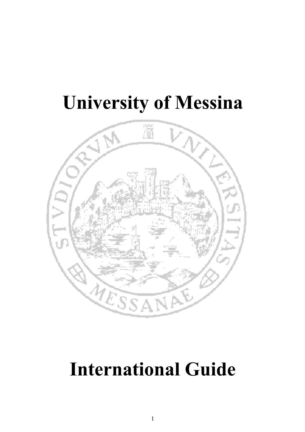 University of Messina International Guide