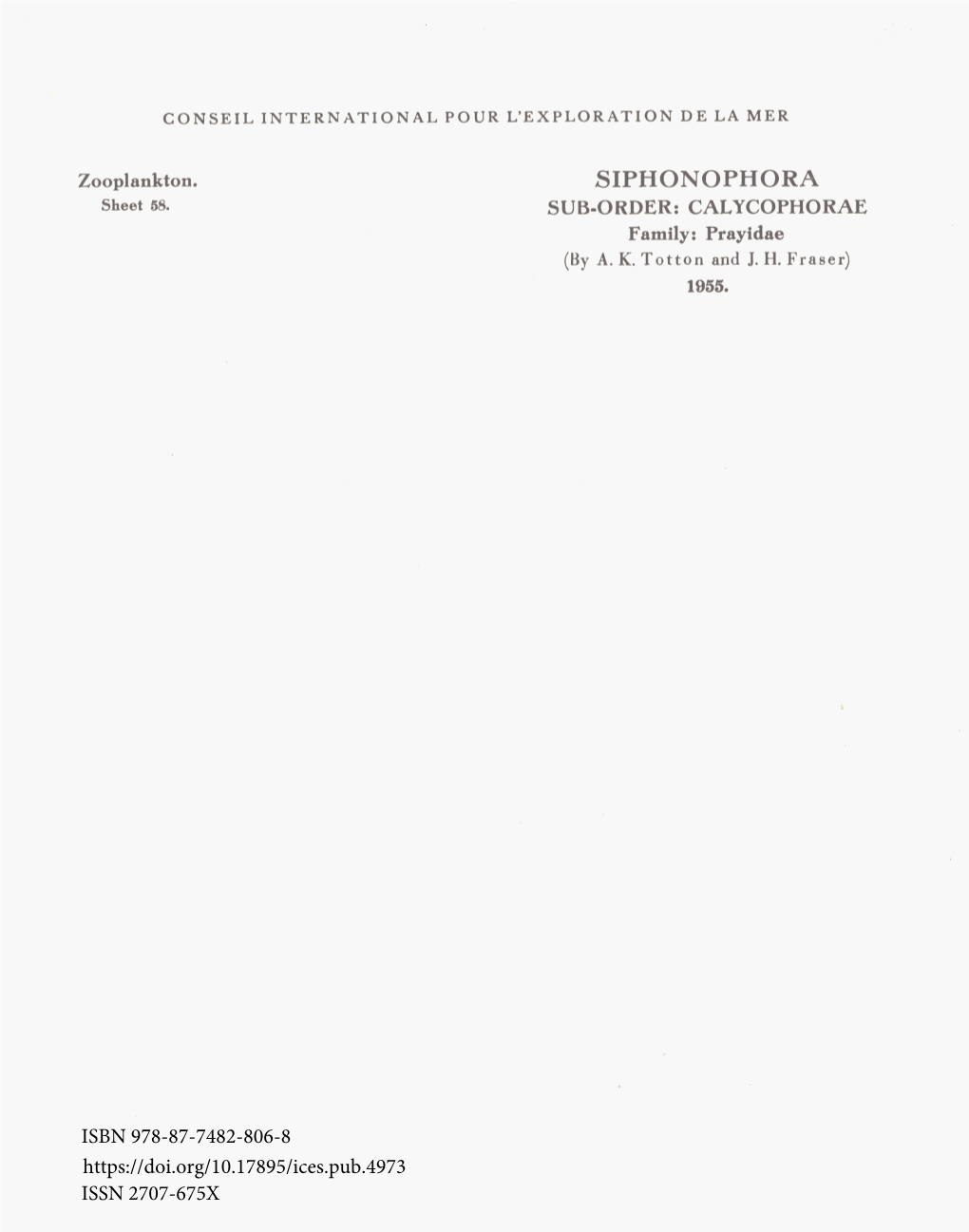 Siphonophora: Calycophorae: Prayidae