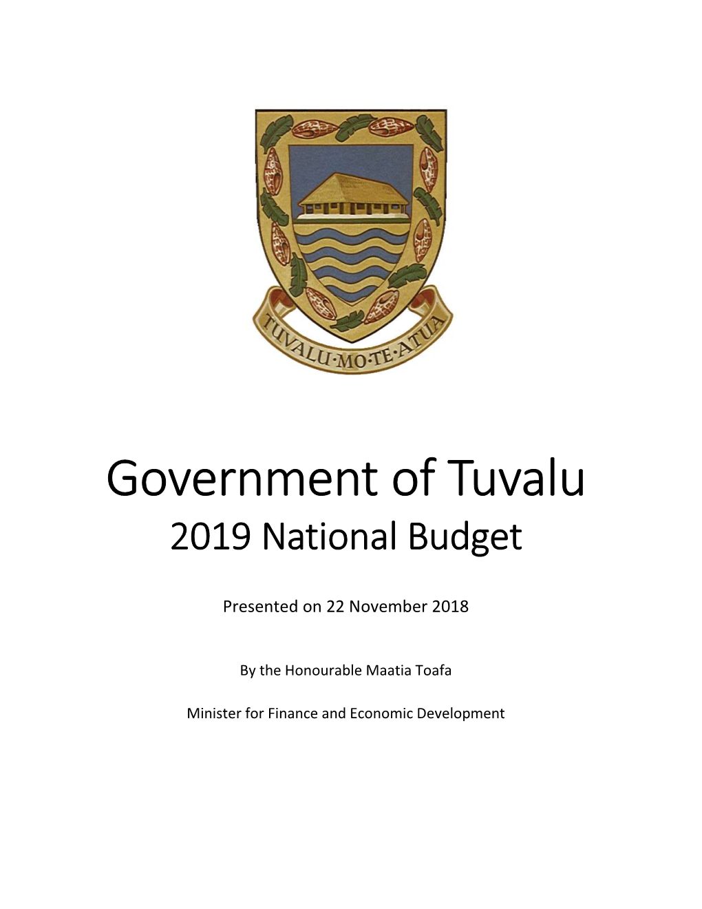 2019 National Budget