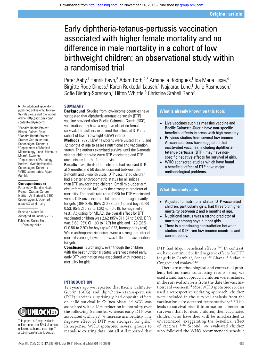 Early Diphtheria-Tetanus-Pertussis Vaccination Associated with Higher