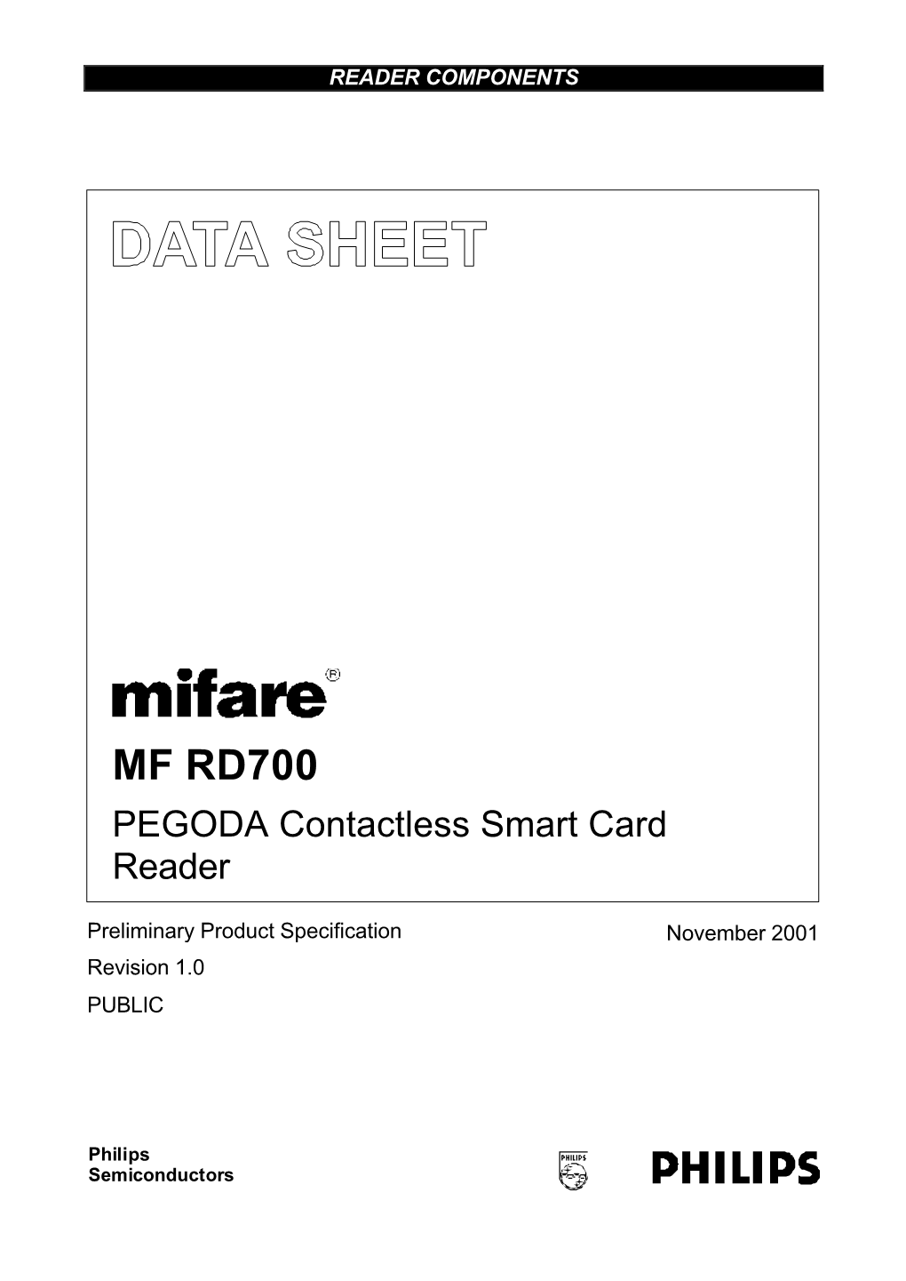 MF RD700 PEGODA Contactless Smart Card Reader