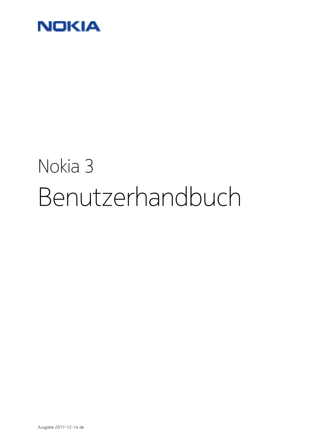 Bedienungsanleitung Nokia 3 Dual-SIM