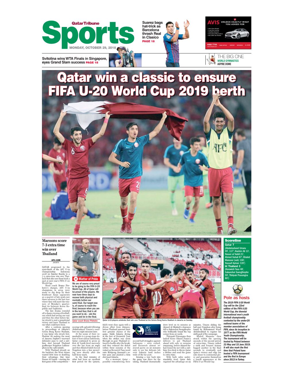 Qatar Win a Classic to Ensure FIFA U-20 World Cup 2019 Berth