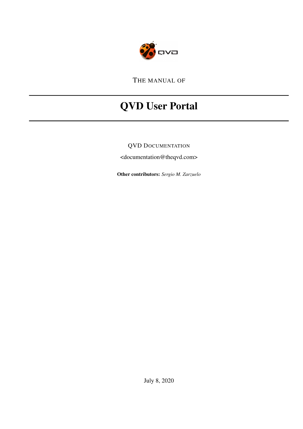 User Manual of the QVD 4.2 User Portal I