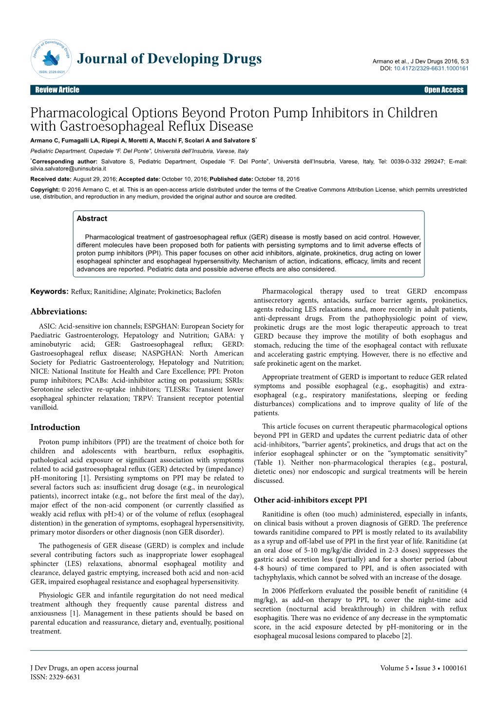 Pharmacological Options Beyond Proton Pump Inhibitors in Children