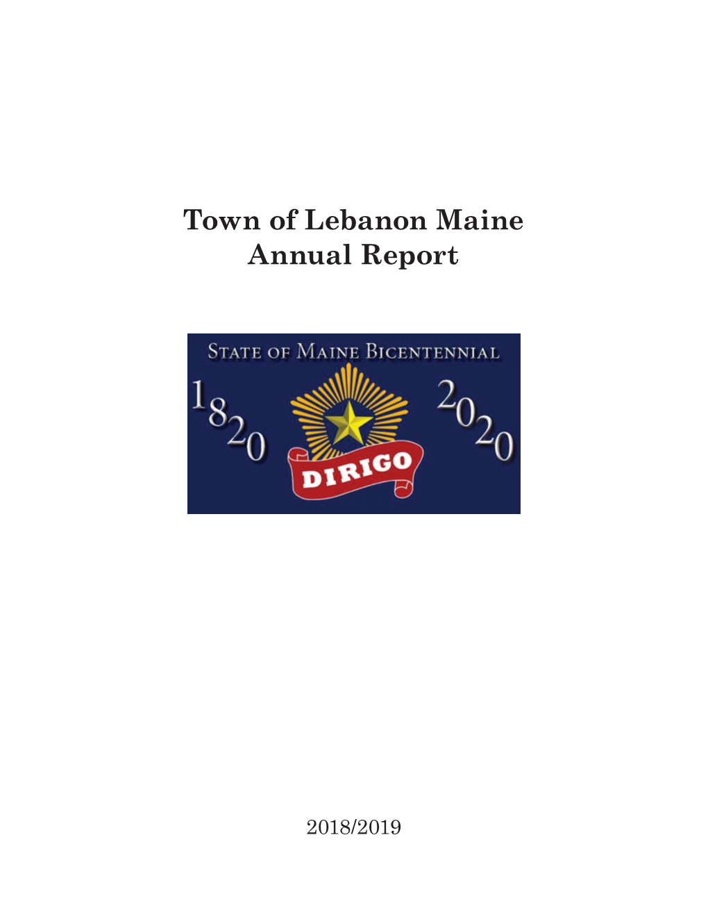 Town of Lebanon Maine Annual Report