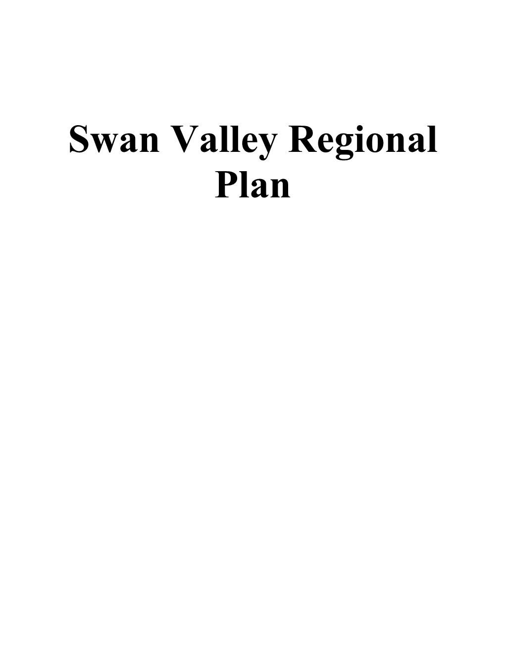 Swan Valley Regional Plan