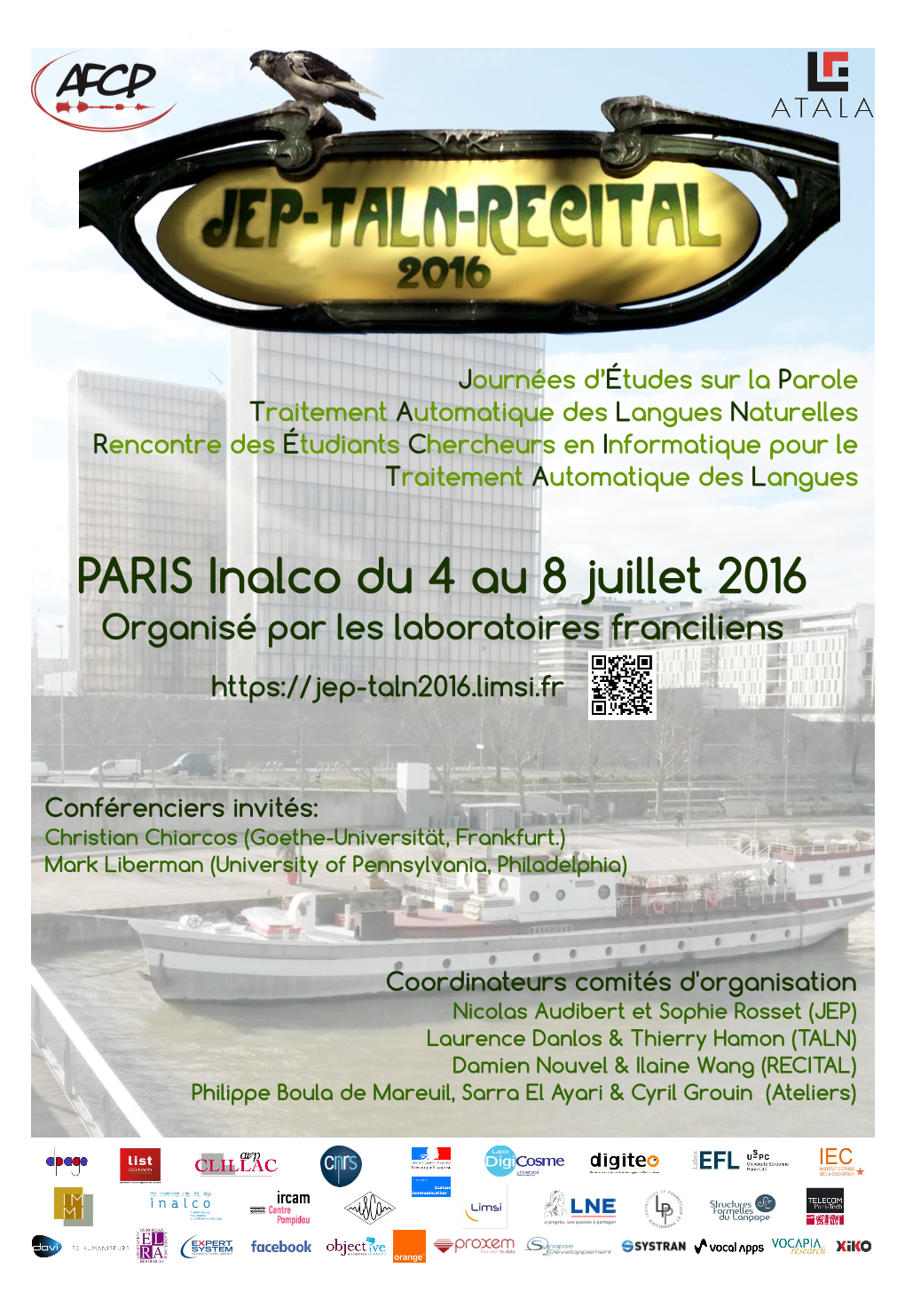 PARIS Inalco Du 4 Au 8 Juillet 2016 Organisé Par Les Laboratoires Franciliens