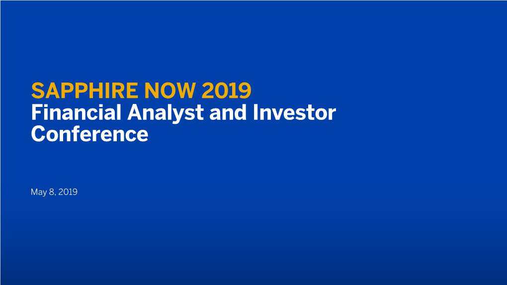 SAP Investor Presentation