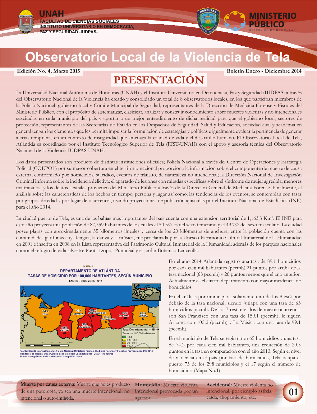 Observatorio Local De La Violencia De Tela Edición No