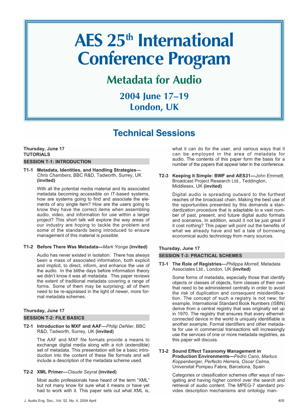 P405to410 25Th Conf.Prog