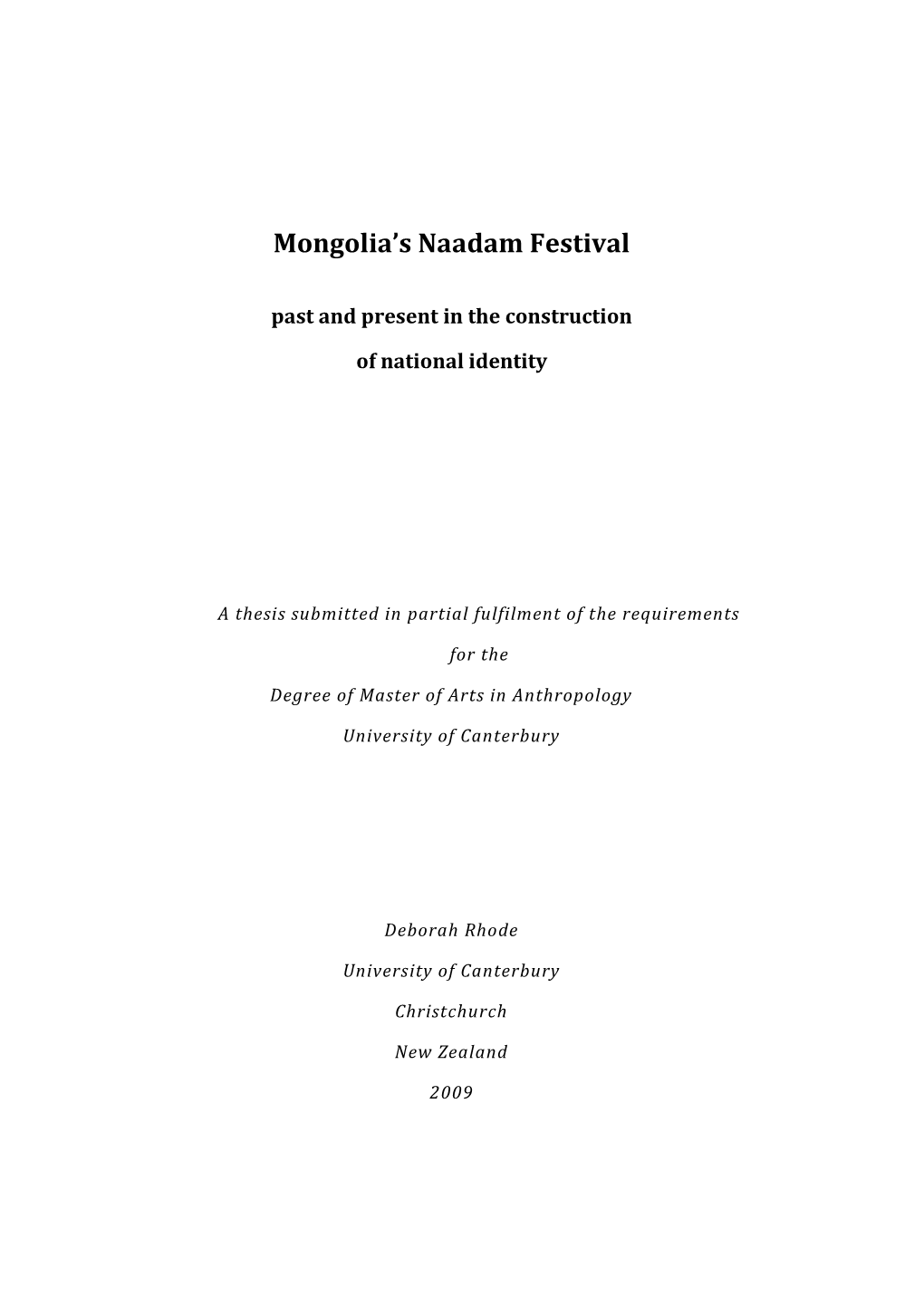 Mongolia's Naadam Festival