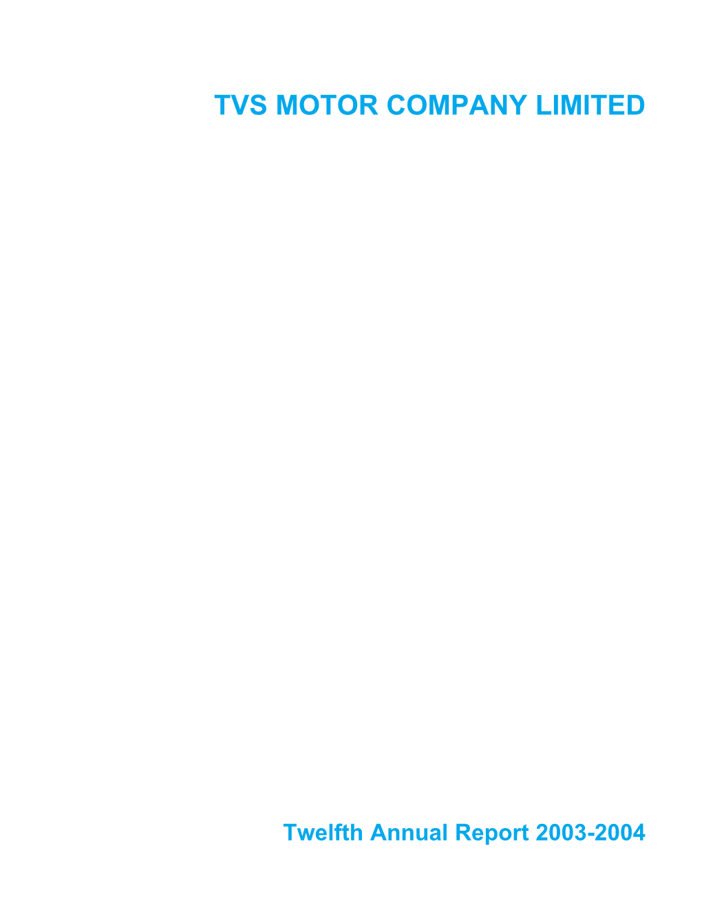 Tvs Motor Company Limited