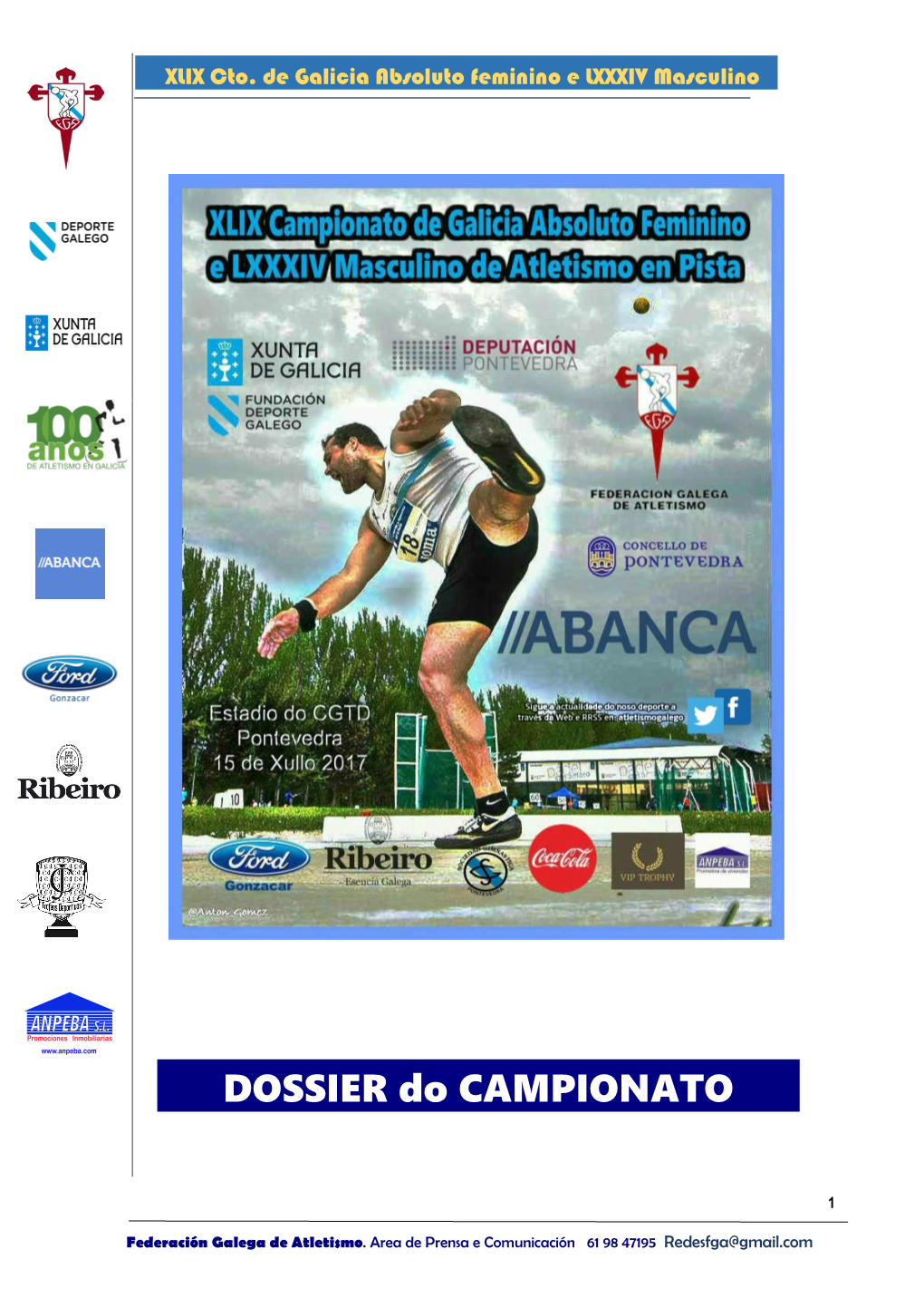 DOSSIER Do CAMPIONATO