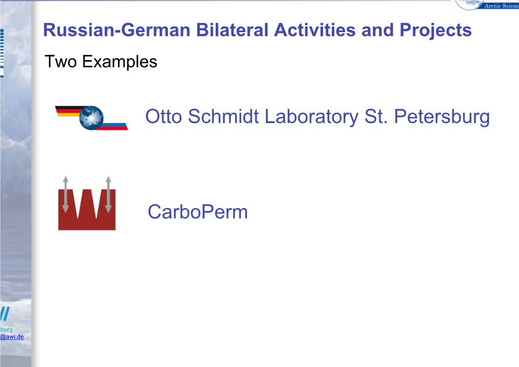 ISIRA Advisory Group Meeting 2015 Otto Schmidt Laboratory St