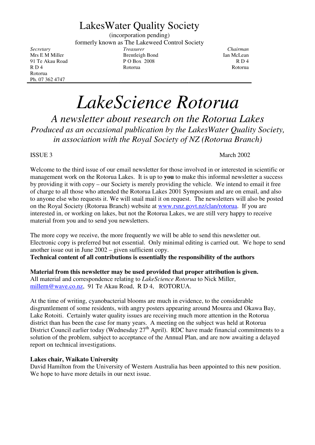 Lakescience Rotorua