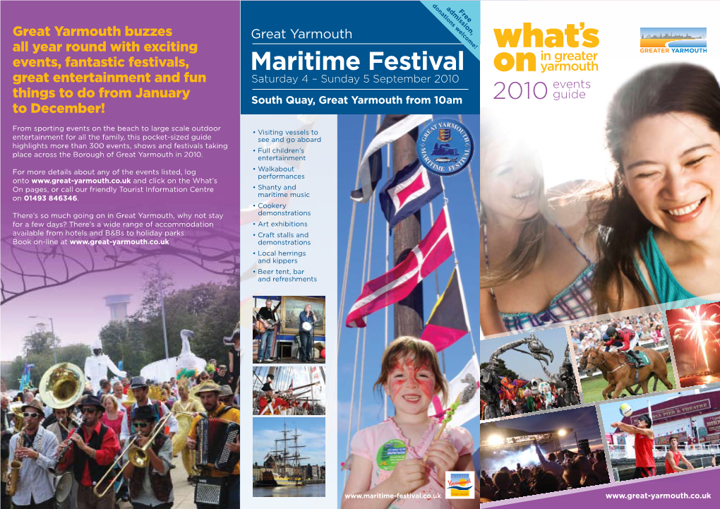 What's on in Great Yarmouth in 2010 (Pdf Leaflet)