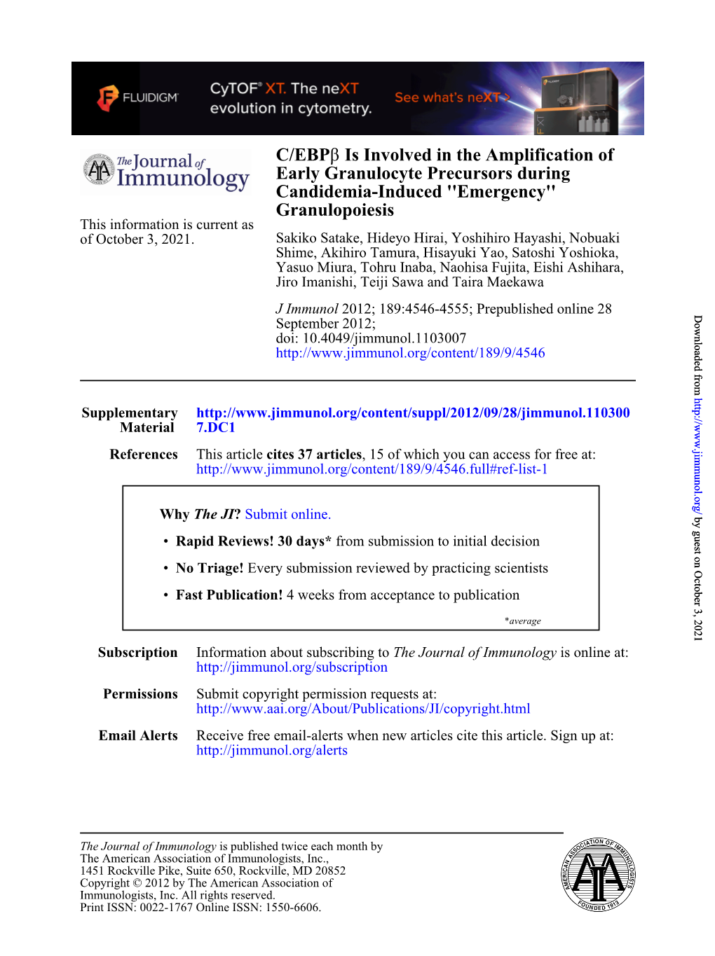 Granulopoiesis Candidemia-Induced